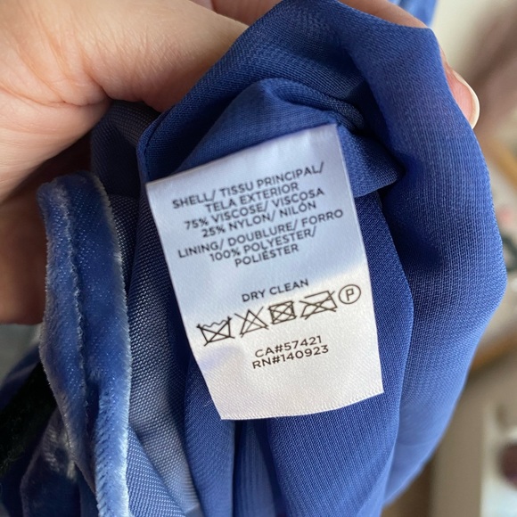 LOFT cobalt velvet swing tank - Picture 3 of 4